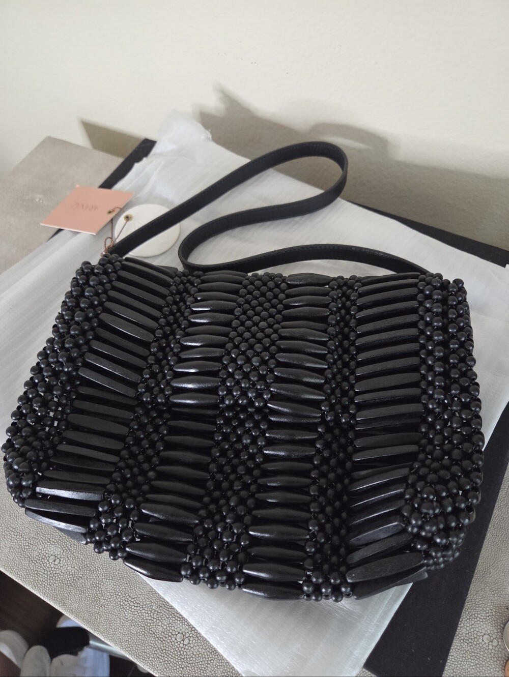 NWT Aranaz Clara Beaded Shoulder Bag